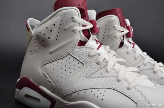 6 Retro Jordan Air white 384664-116 Maroon 0516
